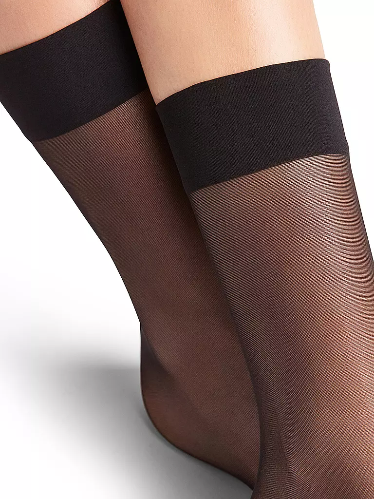 FALKE | Socquettes SEIDENGLATT 15 DEN noir | 