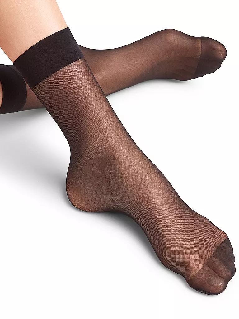 FALKE | Socquettes SEIDENGLATT 15 DEN noir | 