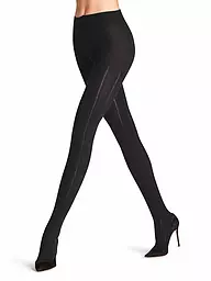 FALKE | Strickstrumpfhose NEEDLEPOINT black | Noir