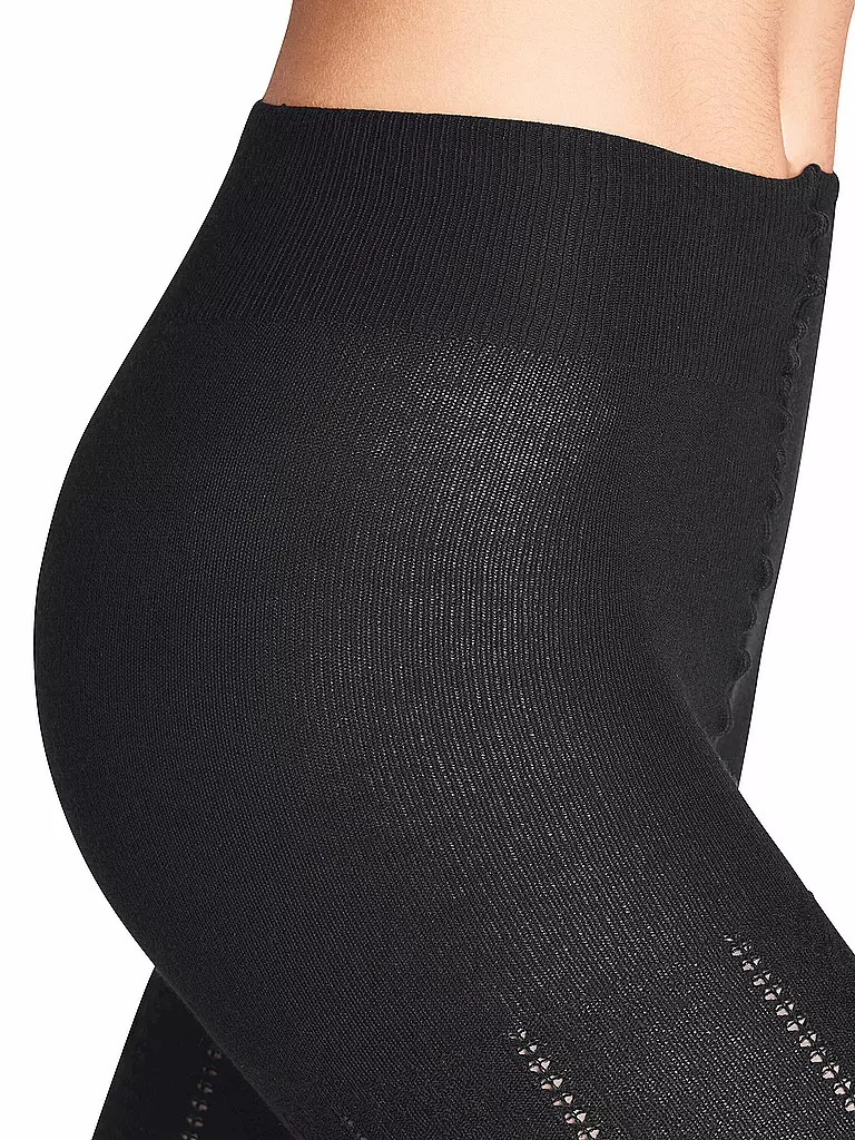 FALKE | Strickstrumpfhose NEEDLEPOINT black | Noir