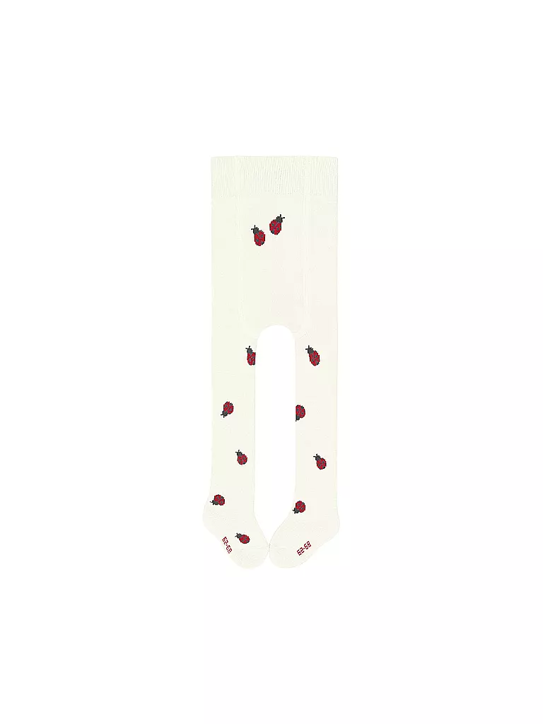 FALKE | Thermostrumpfhose pour bébé fille CUTE LADYBUG blanc cassé | 