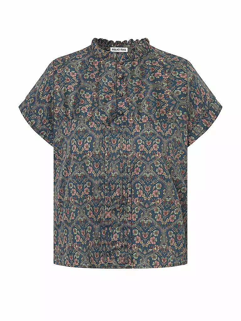 FELI & HANS | Trachtenbluse BABS | Bleu foncé