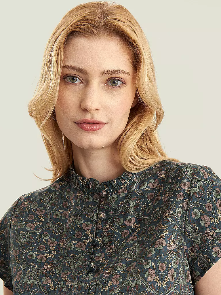 FELI & HANS | Trachtenbluse BABS | Bleu foncé