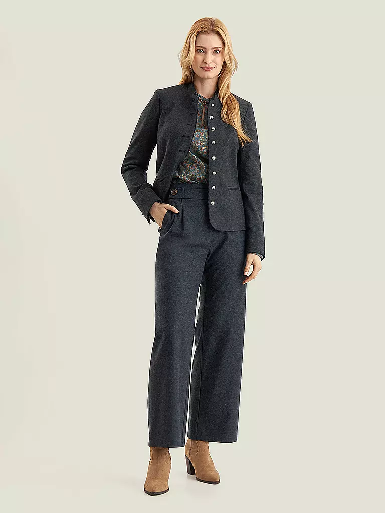 FELI & HANS | Trachtenbluse BAYLEE | Bleu foncé