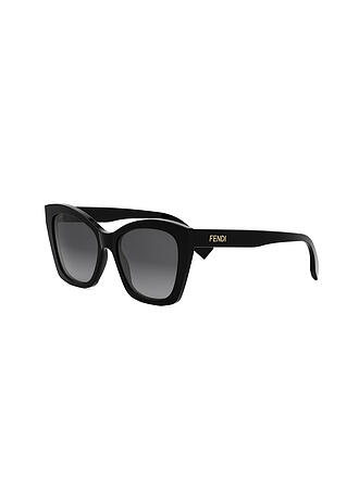 FENDI | Lunettes de soleil carrées noires avec logo FENDI