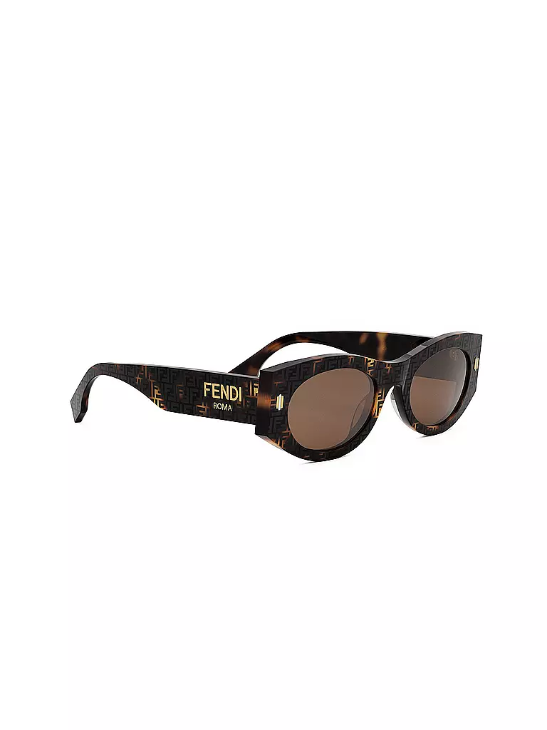 FENDI | FENDI Roma braune ovale Sonnenbrille | Marron