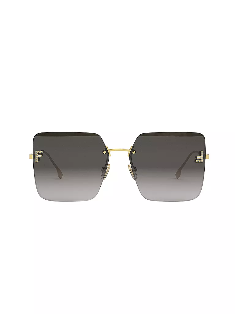 FENDI | Lunettes de soleil carrées dorées FENDI First Crystal | 