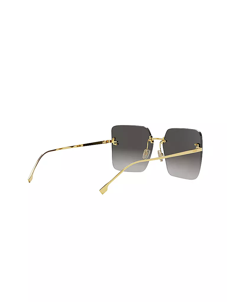 FENDI | Lunettes de soleil carrées dorées FENDI First Crystal | 