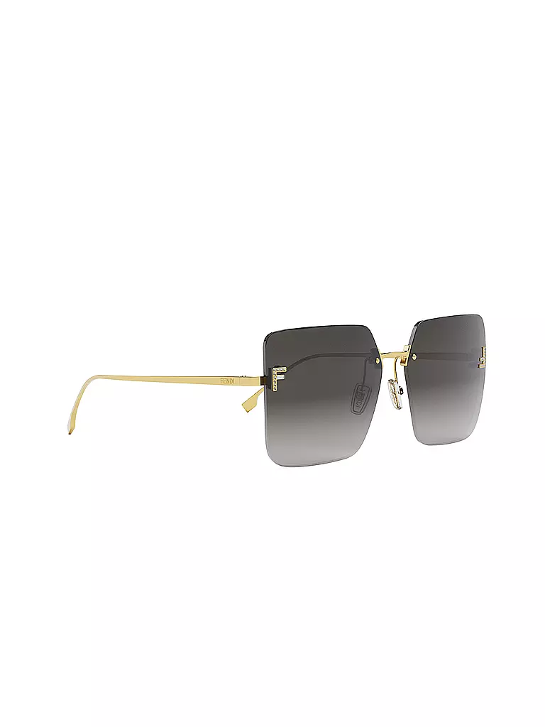 FENDI | Lunettes de soleil carrées dorées FENDI First Crystal | 