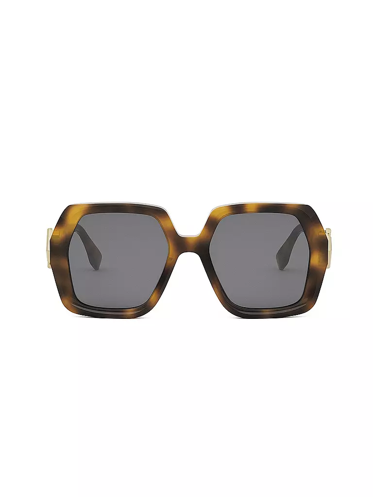FENDI | Lunettes de soleil carrées havane FF Diamonds | 