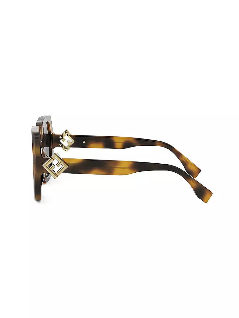 FENDI | Lunettes de soleil carrées havane FF Diamonds | 