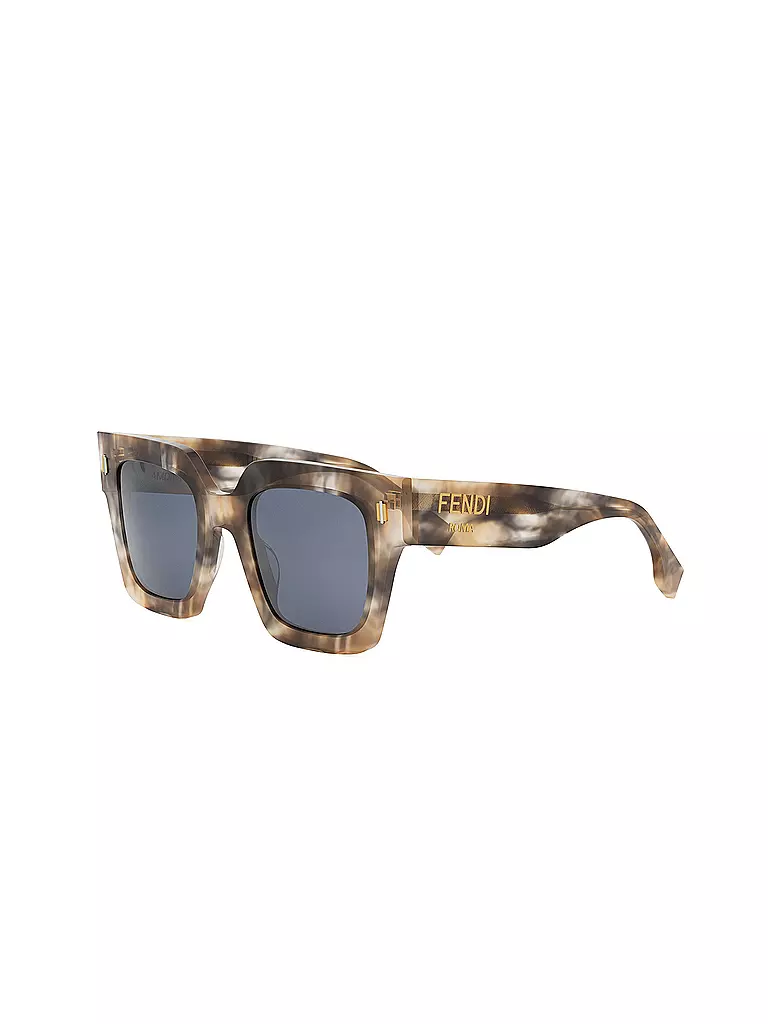 FENDI | Lunettes de soleil carrées havane marron FENDI Roma | braun