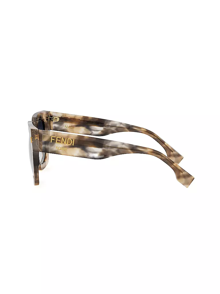 FENDI | Lunettes de soleil carrées havane marron FENDI Roma | 