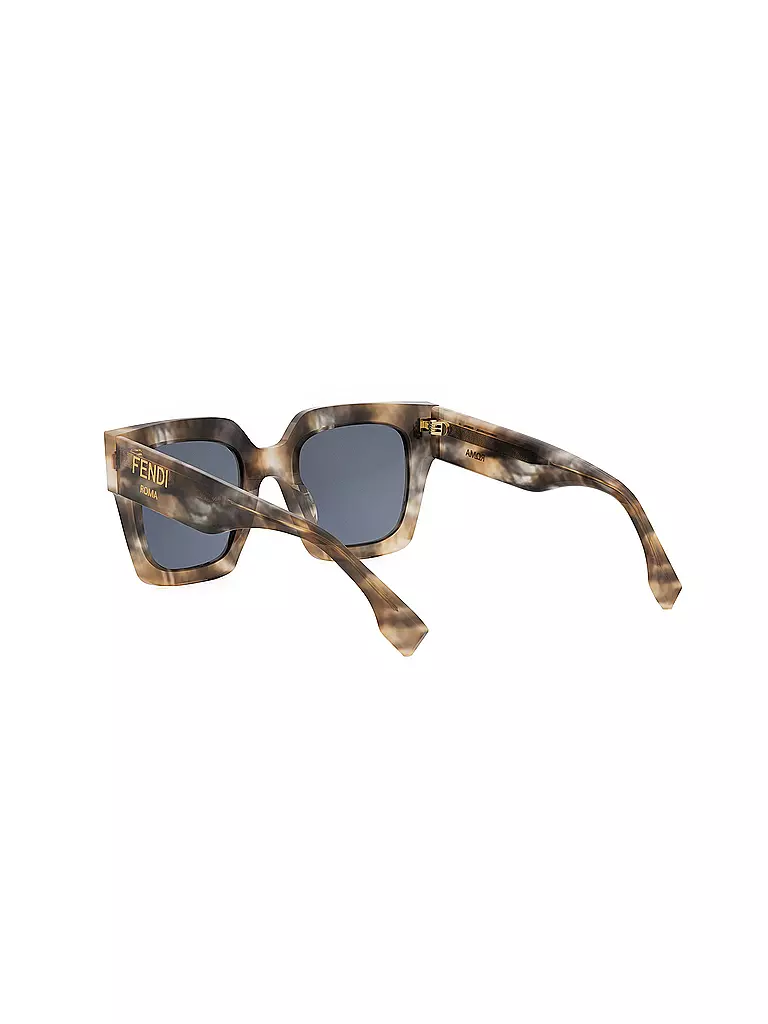 FENDI | Lunettes de soleil carrées havane marron FENDI Roma | 