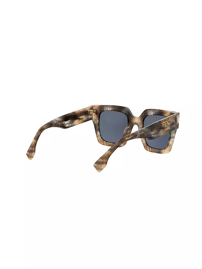 FENDI | Lunettes de soleil carrées havane marron FENDI Roma | 