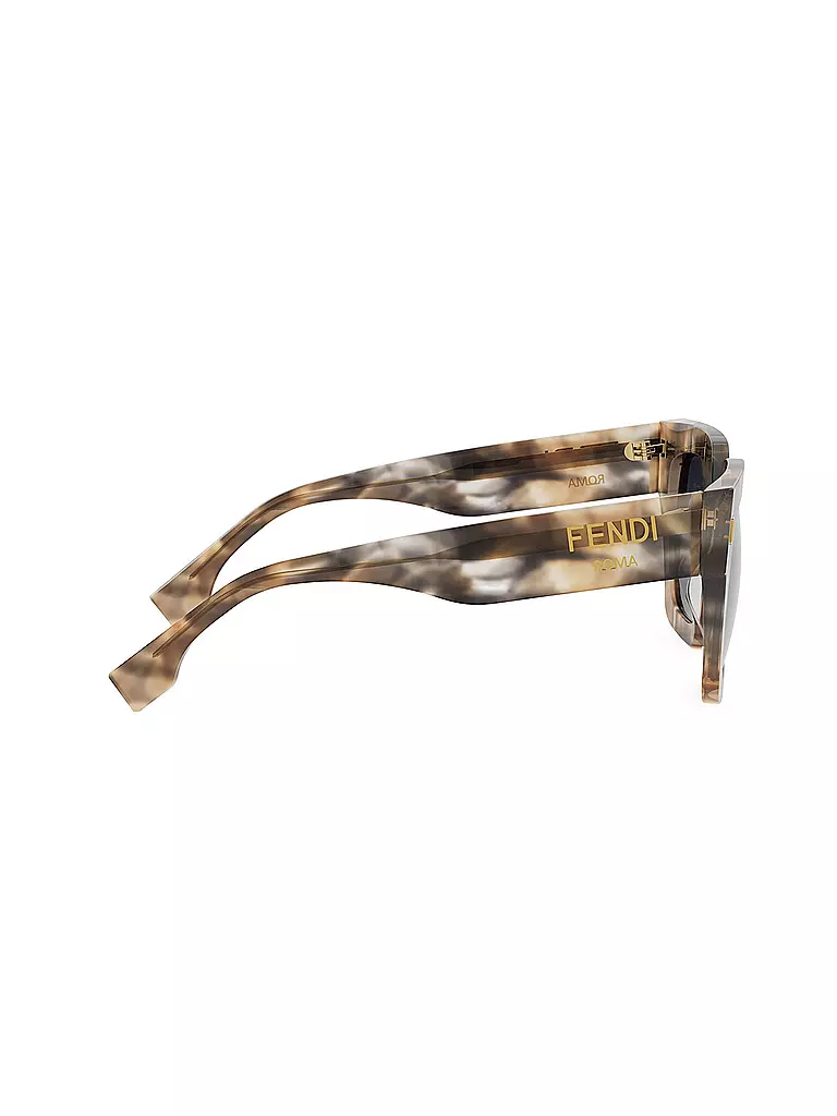FENDI | Lunettes de soleil carrées havane marron FENDI Roma | 