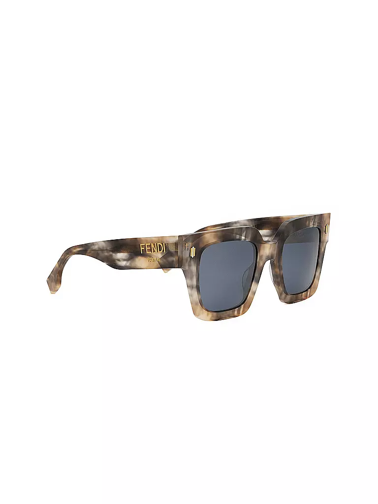 FENDI | Lunettes de soleil carrées havane marron FENDI Roma | 