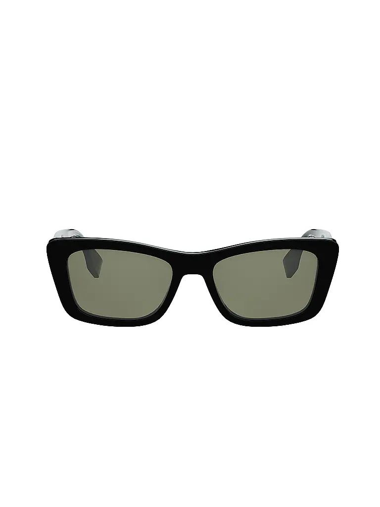 FENDI | Lunettes de soleil carrées noires avec lettrage FENDI | 