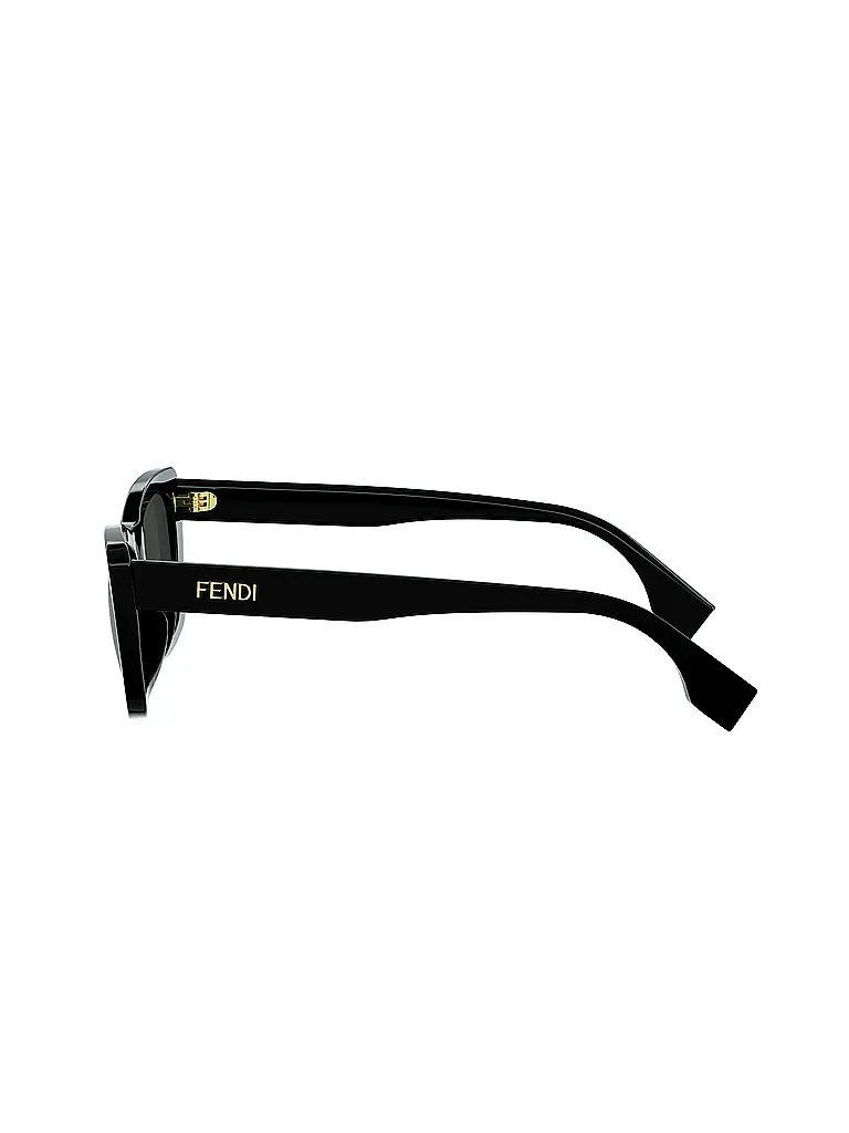 FENDI | Lunettes de soleil carrées noires avec lettrage FENDI | 