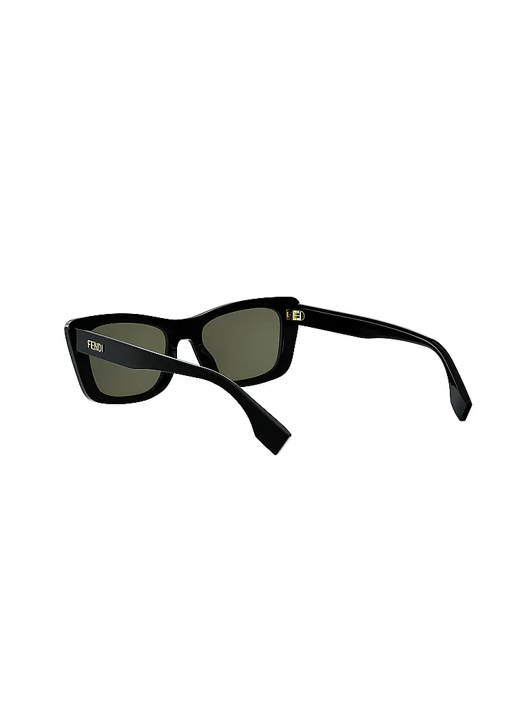 FENDI | Lunettes de soleil carrées noires avec lettrage FENDI | 