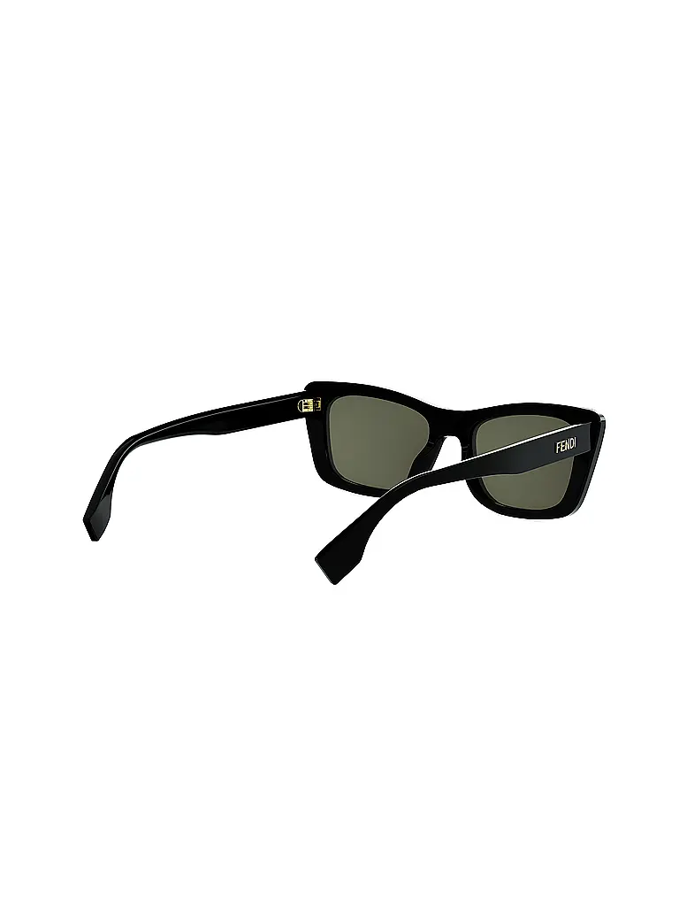 FENDI | Lunettes de soleil carrées noires avec lettrage FENDI | 