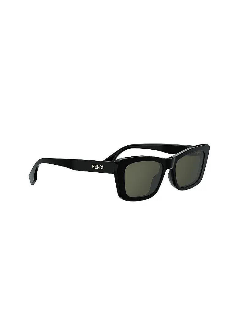 FENDI | Lunettes de soleil carrées noires avec lettrage FENDI | 