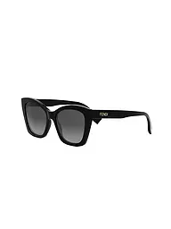 FENDI | Lunettes de soleil carrées noires avec logo FENDI | Noir