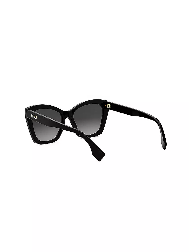 FENDI | Lunettes de soleil carrées noires avec logo FENDI | 