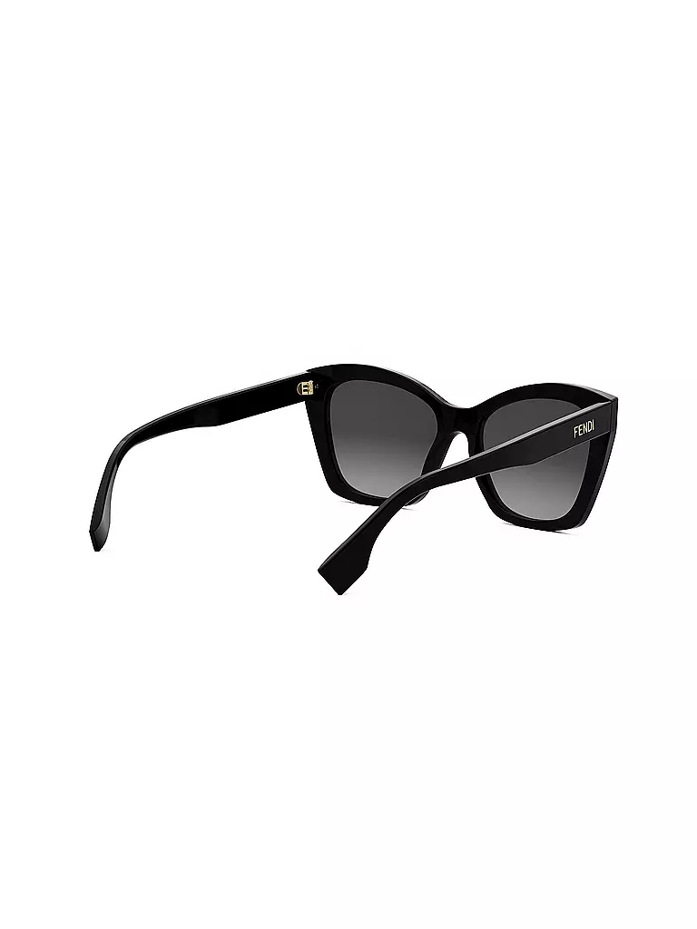 FENDI | Lunettes de soleil carrées noires avec logo FENDI | 