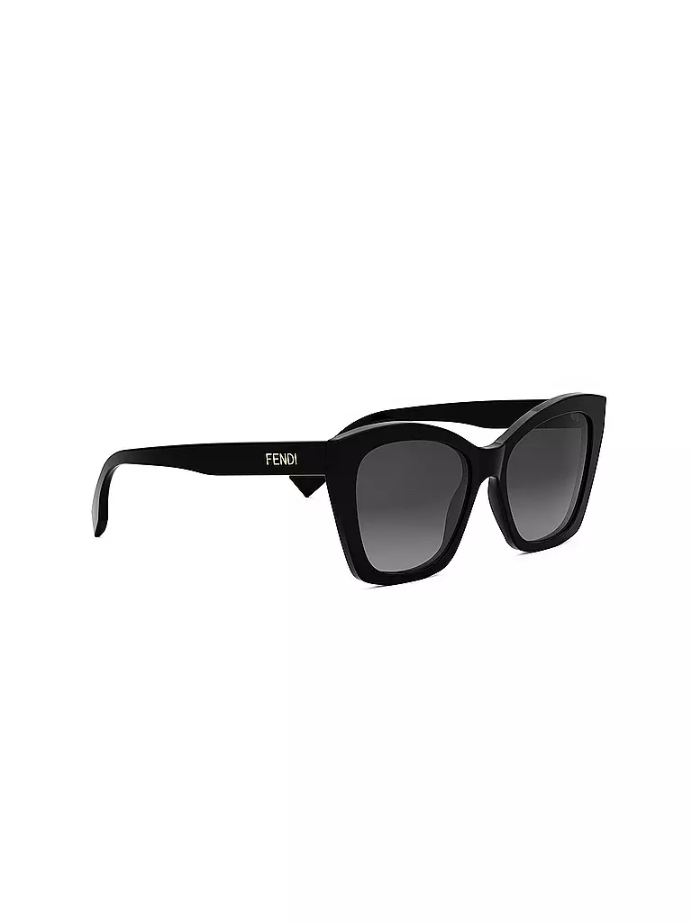 FENDI | Lunettes de soleil carrées noires avec logo FENDI | 