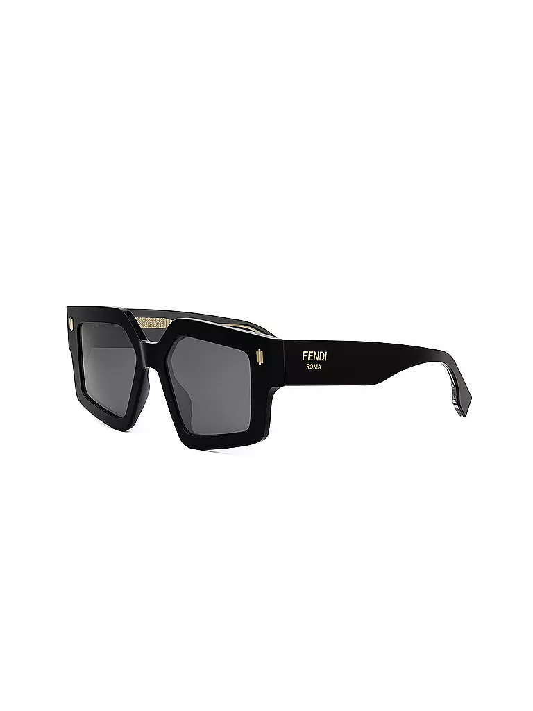 FENDI | Lunettes de soleil carrées noires FENDI Roma | schwarz