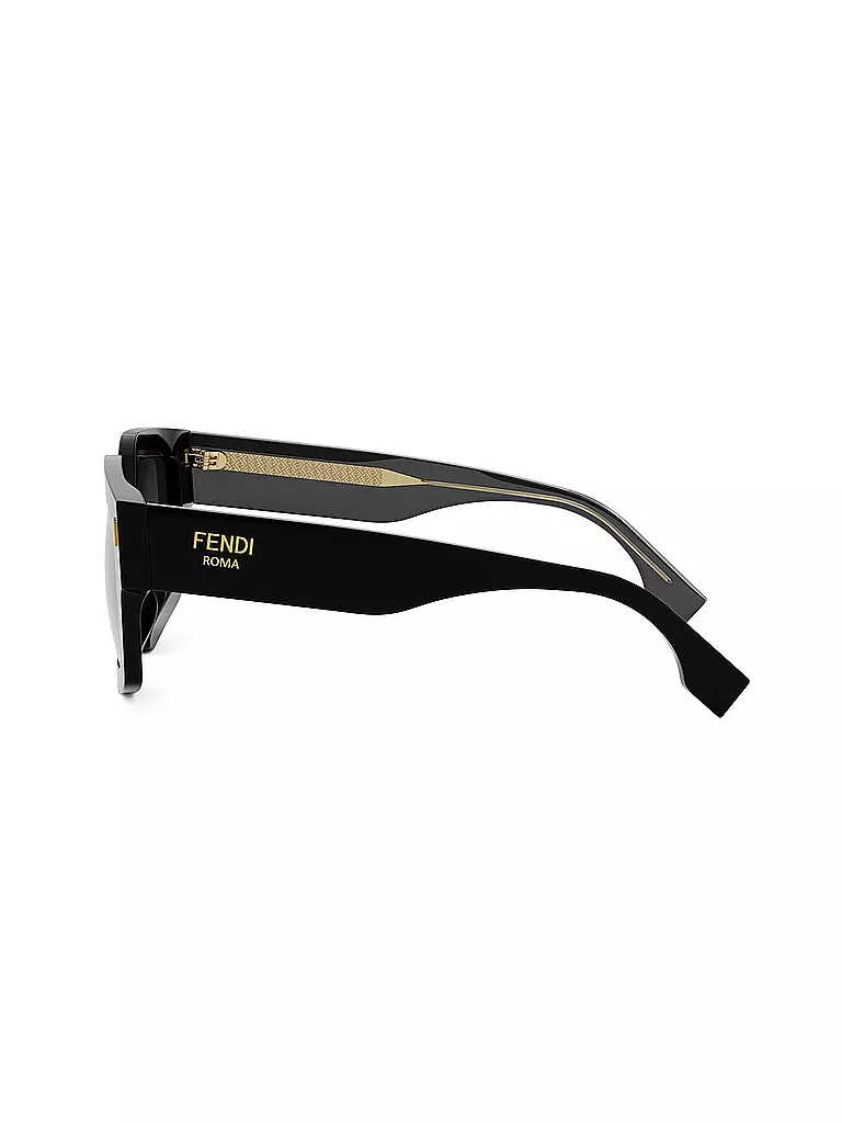 FENDI | Lunettes de soleil carrées noires FENDI Roma | 