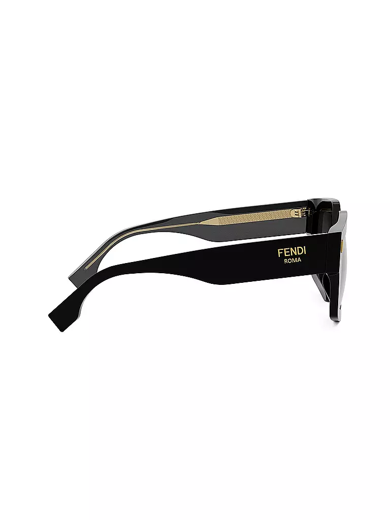 FENDI | Lunettes de soleil carrées noires FENDI Roma | 