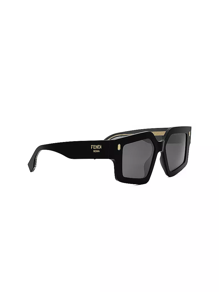 FENDI | Lunettes de soleil carrées noires FENDI Roma | 