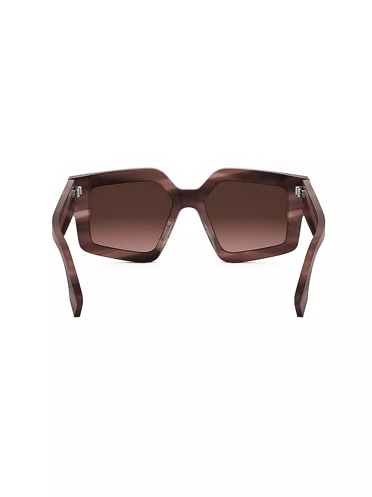 FENDI | Lunettes de soleil carrées roses FENDI Roma | Marron