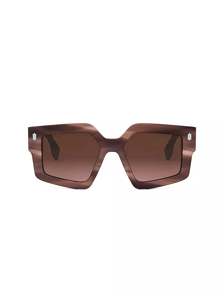 FENDI | Lunettes de soleil carrées roses FENDI Roma | Marron