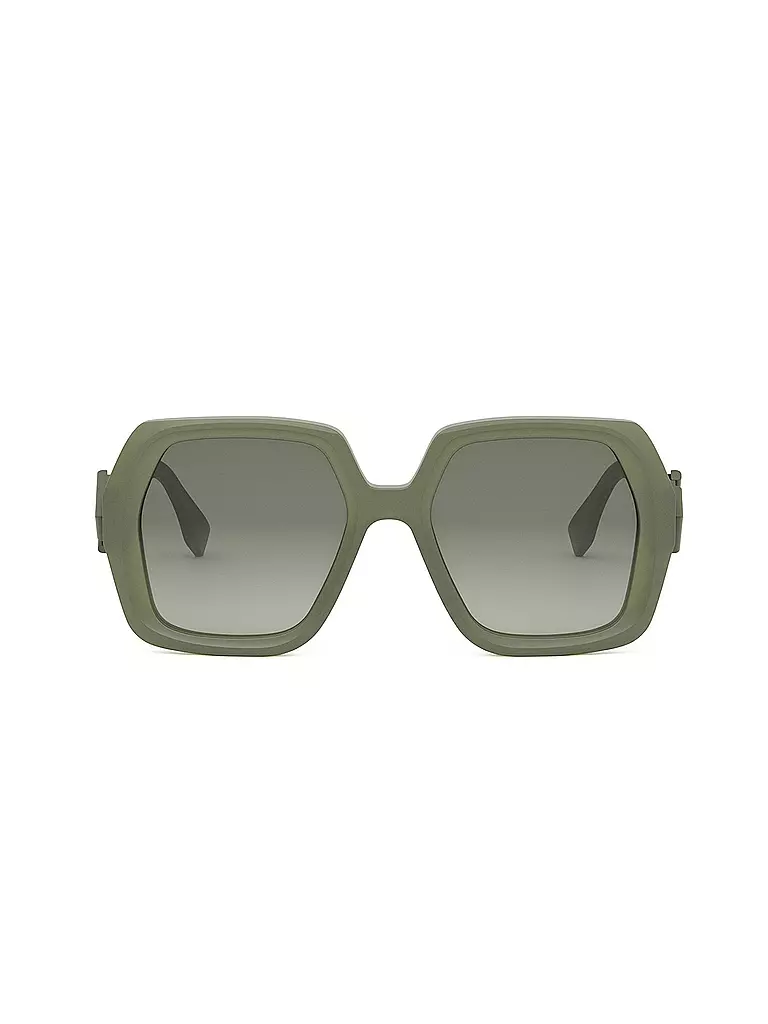 FENDI | Lunettes de soleil carrées vertes FF Diamonds | 