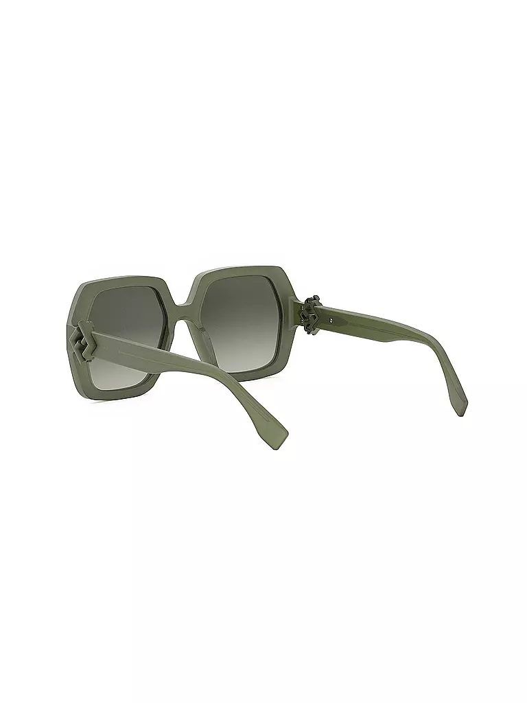FENDI | Lunettes de soleil carrées vertes FF Diamonds | 