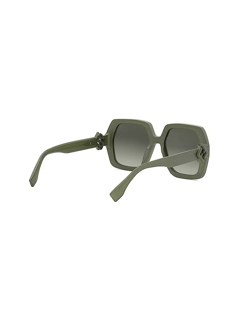 FENDI | Lunettes de soleil carrées vertes FF Diamonds | 