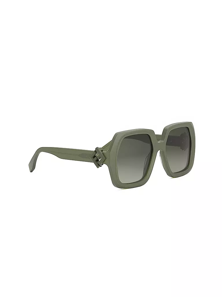 FENDI | Lunettes de soleil carrées vertes FF Diamonds | 