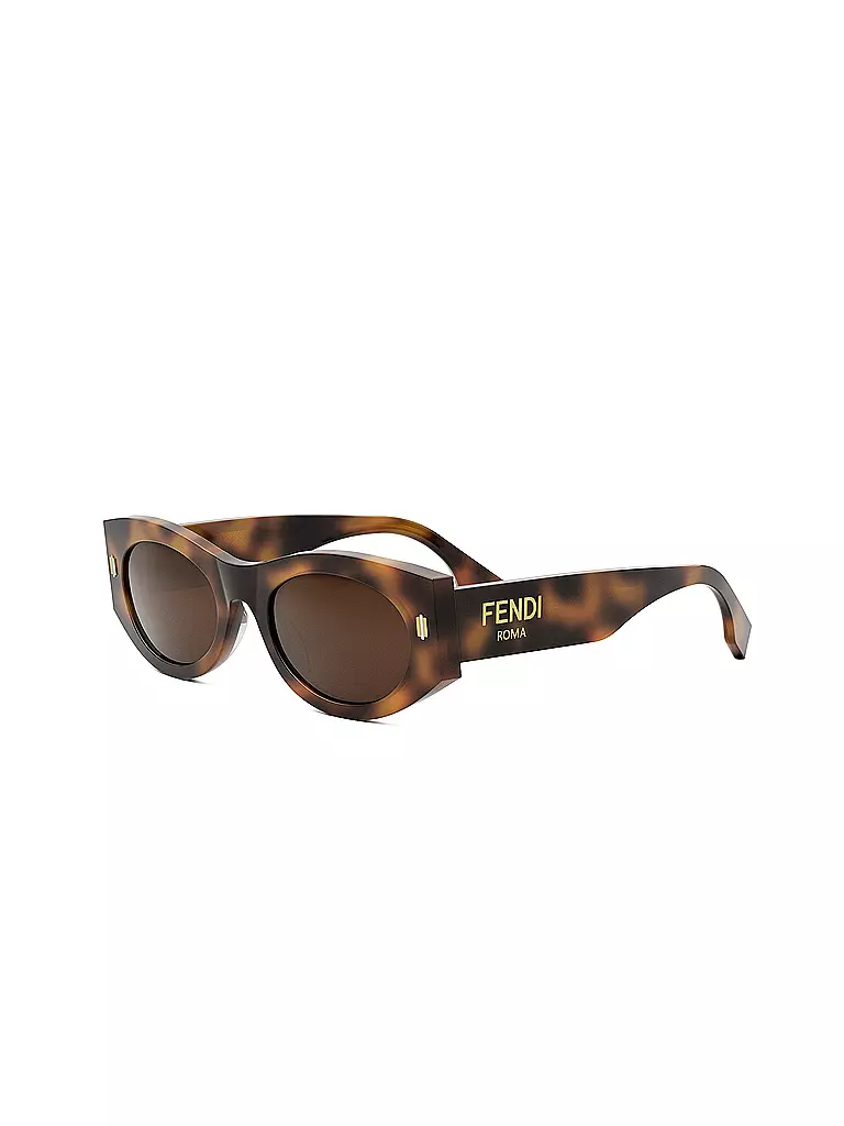 FENDI | Lunettes de soleil ovales havana FENDI Roma | Marron