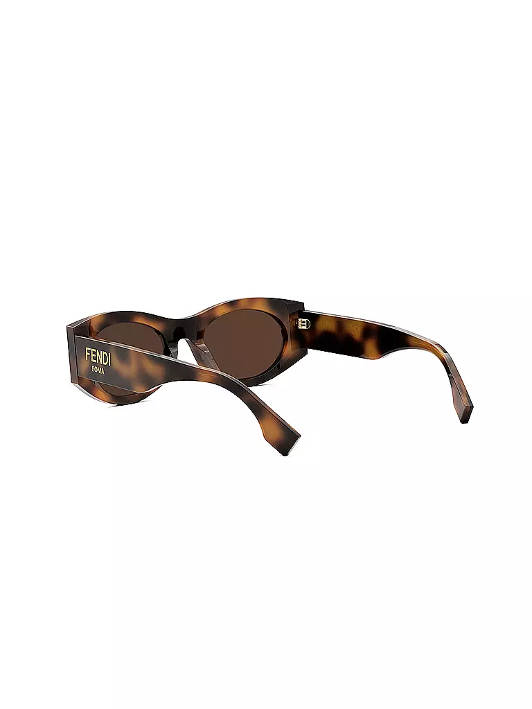 FENDI | Lunettes de soleil ovales havana FENDI Roma | Marron