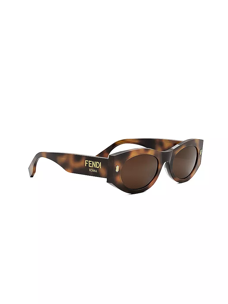 FENDI | Lunettes de soleil ovales havana FENDI Roma | Marron