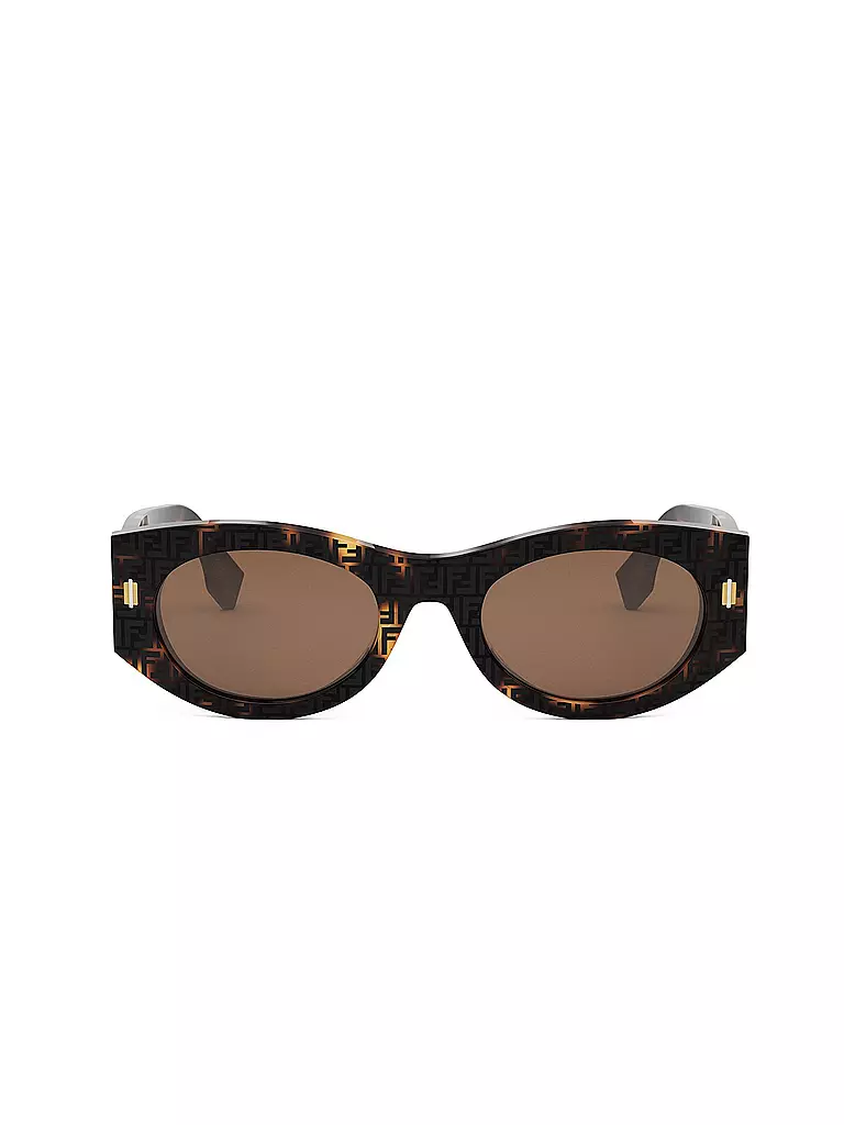 FENDI | Lunettes de soleil ovales marron FENDI Roma | Marron