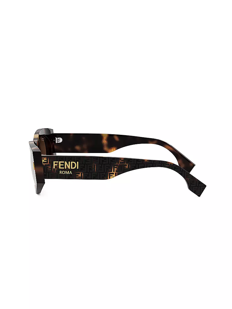 FENDI | Lunettes de soleil ovales marron FENDI Roma | Marron