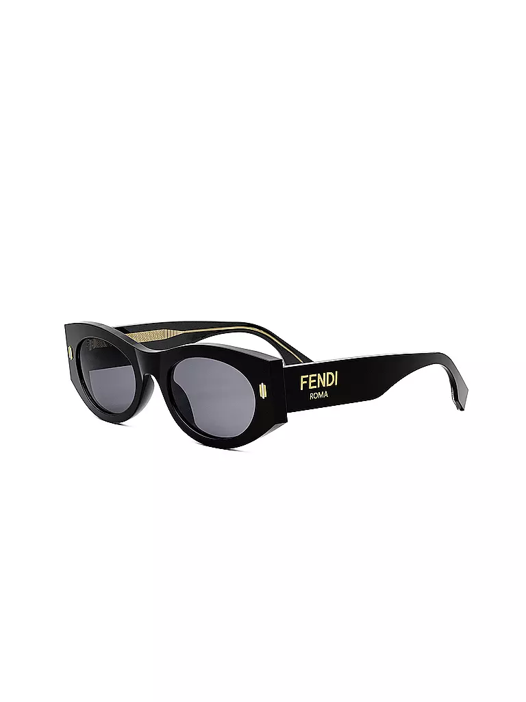 FENDI | Lunettes de soleil ovales noires FENDI Roma | Noir