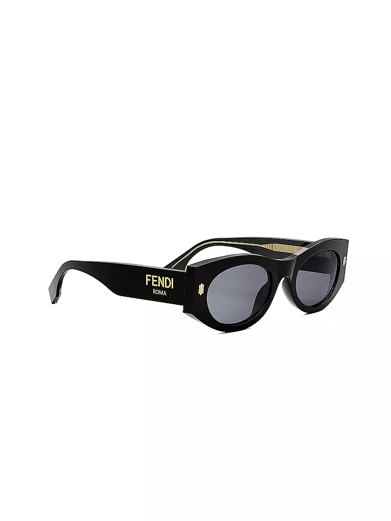 FENDI | Lunettes de soleil ovales noires FENDI Roma | 