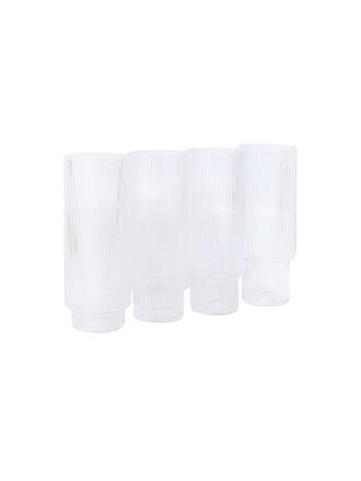 FERM LIVING | Lot de 4 verres à long drink RIPPLE