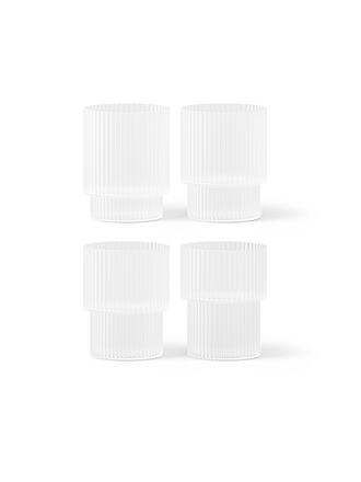 FERM LIVING | Set de 4 verres à boire RIPPLE Frosted