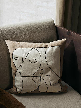 FERM LIVING | Coussin FIGURE CUSHION 50x50 Taupe White